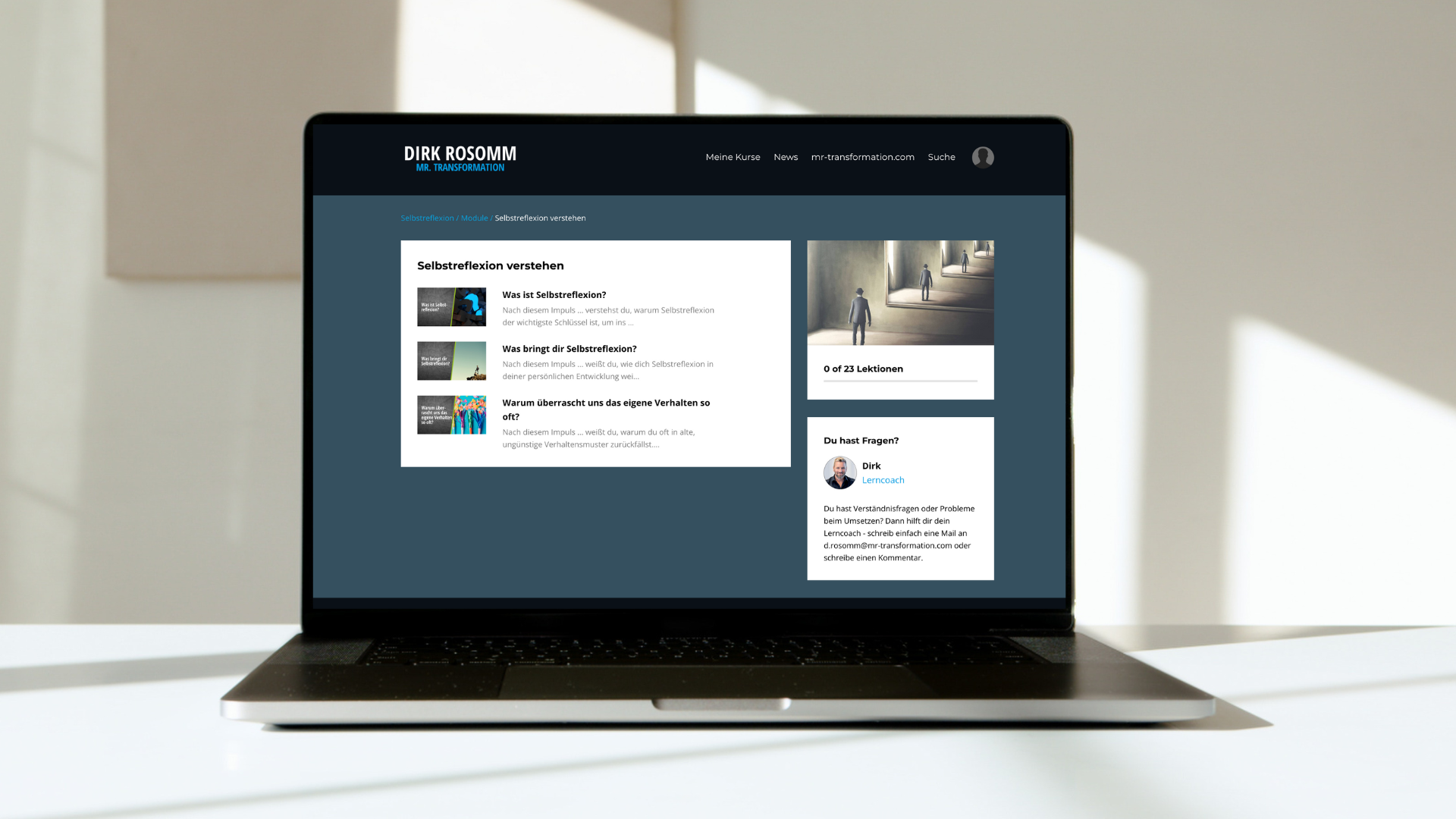 Videokurs: Selbstreflexion