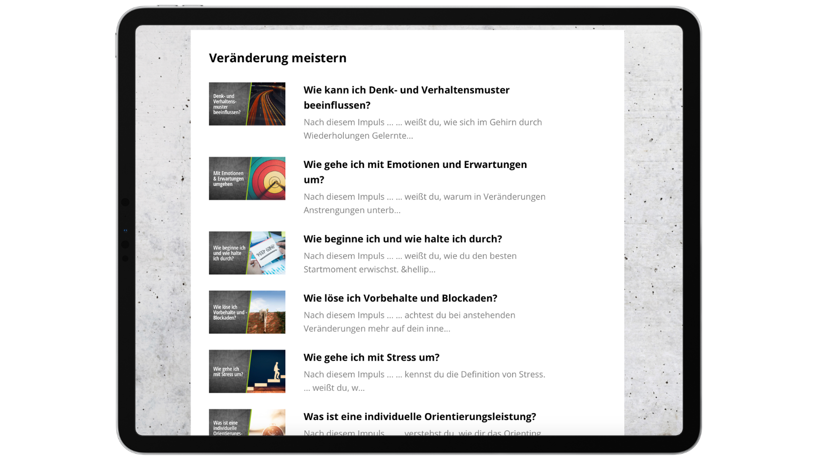 Videokurs: New Habits