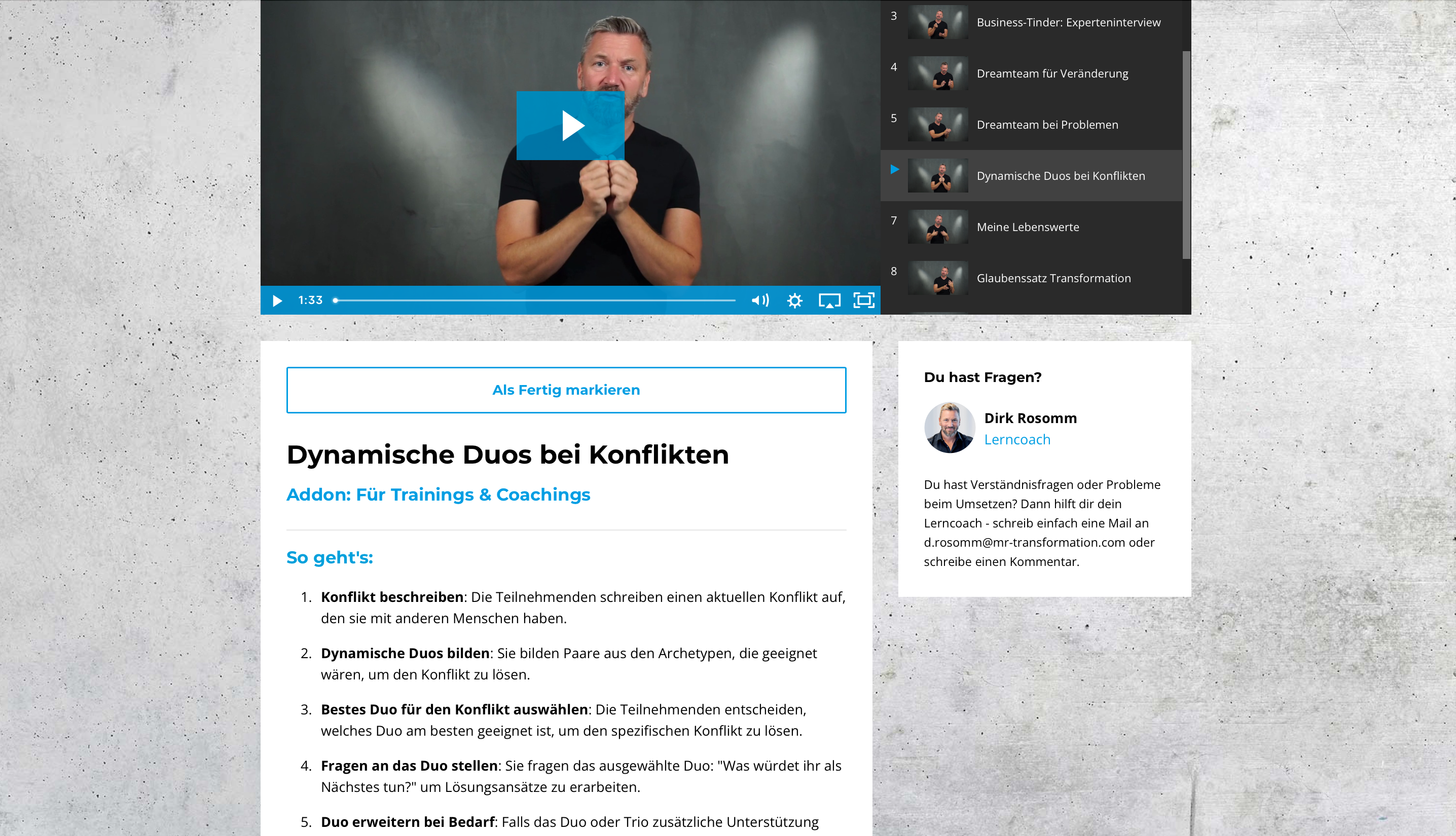 Ergänzungskurs: Trainer & Coaches