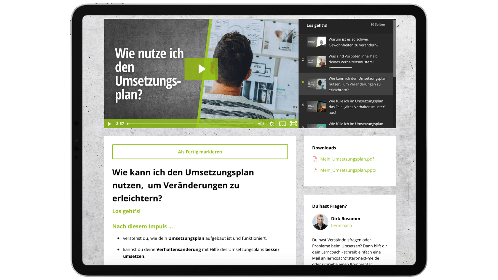 Videokurs: New Habits - Mr. Transformation Shop