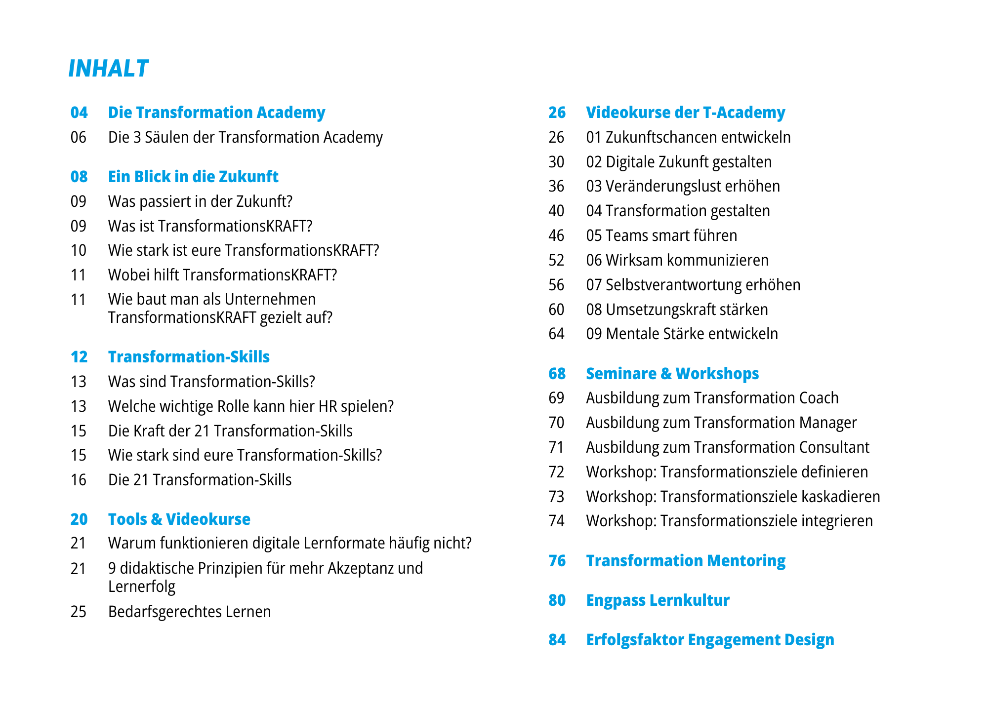 Broschüre T - Academy - Mr. Transformation Shop