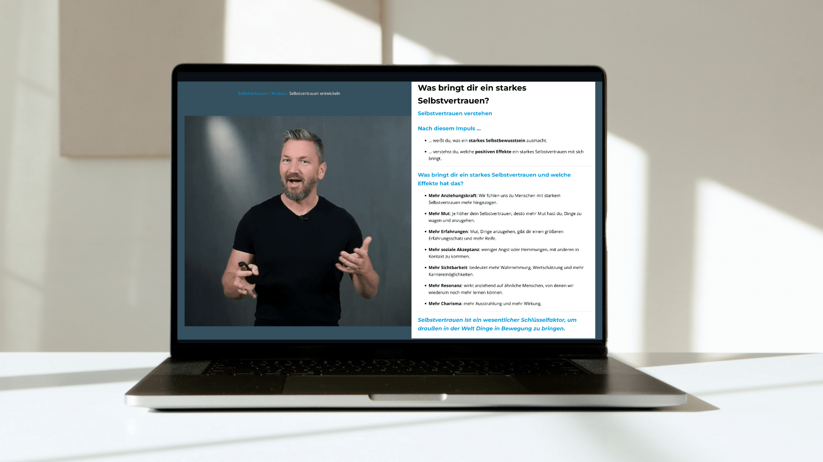 Videokurs: Selbstvertrauen - Mr. Transformation Shop